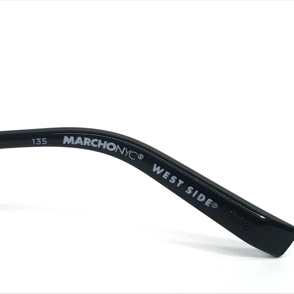 Marchon NYC Eyeglasses Frames M166 010 Purple Gray Rectangle Half Rim 51-18-135